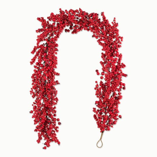 Glitzhome® 6ft. Christmas Full Berry Garland